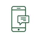 smartphone icon with text app open